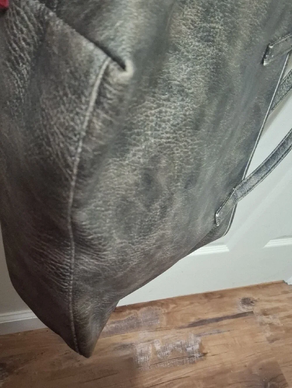Montana West Gray Faux Leather Tote with Gold Horse Charm